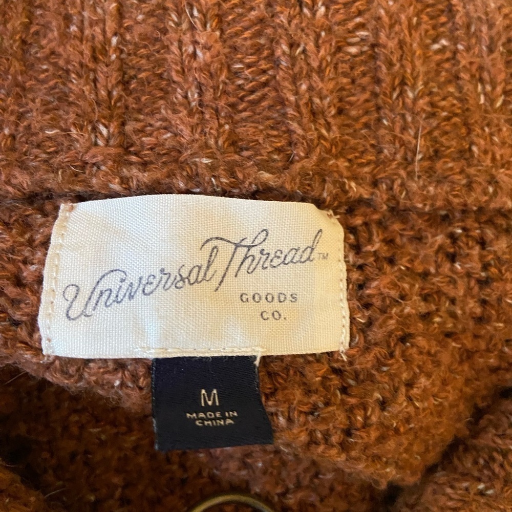 Universal Thread Rust Half Zip Sweater Size M - Picture 3 of 4